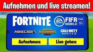 Handy Spiele aufnehmen  LIVE streamen auf YouTube und Twitch (AZ Screen Recorder Tutorial Deutsch)