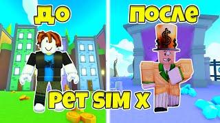 ЧТО БУДЕТ ЕСЛИ ДАТЬ НУБУ САМЫХ КРУТЫХ ПЕТОВ PHANTOM WOLF B PET SIMULATOR X ROBLOX