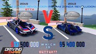 2019 Pagani Zonda Revolucion Barchetta VS 2013 Pagani Zonda Revolucion | Roblox Driving Empire