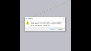 Solved SketchUp Error | One or more of the selected objects is either not a solid .....