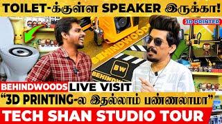 Tech Shan Toilet-க்குள்ள Speaker-ஆLive-வா 3D Printing பண்ணி காட்டவாTech Shan 2024 Studio Tour