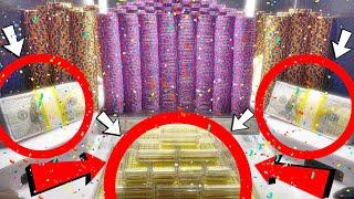 MASSIVE WALL OF CASINO CHIPS COLLAPSES DOWN! HIGH LIMIT COIN PUSHER MEGA MONEY CASINO JACKPOT!