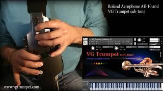 Roland Aerophone AE-10 and VG Subtone Trumpet Kontakt sound library