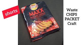 #shorts #youtubeshortfeature #ytshortsindia #homedecor Waste Chips packet craft idea