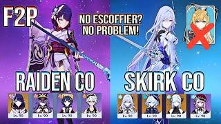 No Escoffier? No Problem! F2P Raiden C0 & Skirk C0 BREAK Spiral Abyss 12! Genshin Impact