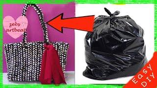 "DIY Basket Bag from Plastic | Upcycling Crafts for Eco-Friendly Handmade Bags"