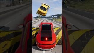 Cars vs Giant Speed Bump Challenge crash test BeamNG Drive! #beamngdrive #beamngdrivecrashes