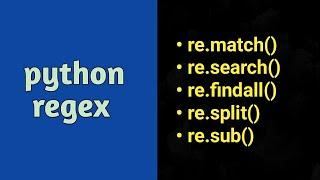 Python regex Hands-on | re.match | re.search | re.findall | re.sub | re.split