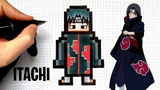 HOW TO DRAW ITACHI PIXEL ART (MANGA NARUTO)