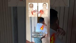 BACK PAIN WITH CHEST PAIN REMEDY!! FAST RELIEF #rhomboids #chestpain #viral