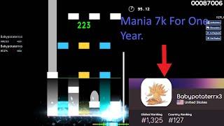 1 Year of Osu 7k Progress + My Best 7K Score