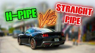 2024 Mustang GT Straight Pipe Vs H-pipe Exhaust Comparison