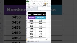 How to Use TEXT Function in Excel  | Before Zero Add Number | Excel For Fresher | #excel #short