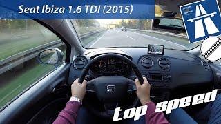 Seat Ibiza 1.6 TDI (2015) on German Autobahn - POV Top Speed Drive