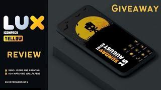 LUX Yellow Icon Pack Review and Giveaway l JustNewDesigns l 10x Giveaway