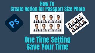 "How to Create Passport Size Photo Action in Photoshop | Save Time with One-Time Setup!" #photoshop