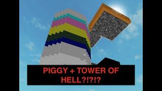 I BUILT TOWER OF HELL IN PIGGY BUILD MODE!!!