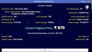 SPICES BOARD LIVE E-AUCTION - 10/01/2023 - SIGCL