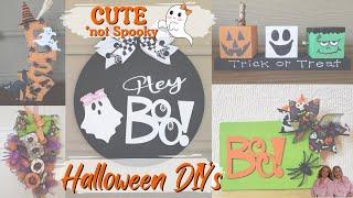 5 CUTE *not spooky* HALLOWEEN DECOR DIY's that the Kids will Love | Beginner Dollar Tree Crafts