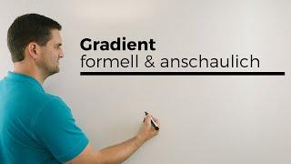 Gradient formell und anschaulich, Differentialoperator, mehrdimensionale Analysis | Daniel Jung