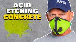 Instructions & Tutorials Preparing Concrete For Epoxy.  Acid Etching Hacks.