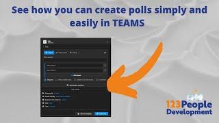 See how you can create polls simply and easily in TEAMS