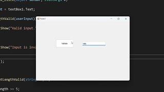 How to Get User Input From a Textbox and Validate It Using C# (Simple)