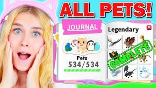 Unlocking EVERY PET In Adopt Me! (Roblox)