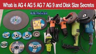 Angle Grinder size and tips for beginners | AG4 AG5 AG7 AG9 | Grinder Disk Size | Pencil Grinder