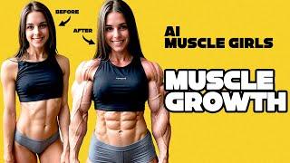 Ai Muscle Girl  - BEFORE & AFTER MUSCLE GROWTH