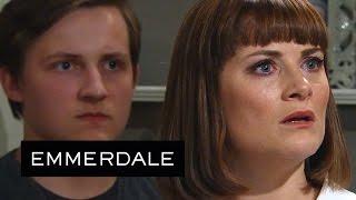 Emmerdale - Robert And Aaron Intimidate Chrissie And Lachlan