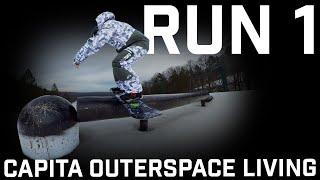 Run 1: Capita Outerspace Living Snowboard