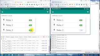 ESP8266 Websocket, SPIFFS Web server, HTML5, 315/433 Radio Control Relay-Arduino code