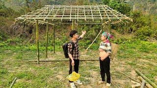 Single Mother Build Bamboo House Deep In Forest To Replace Abandoned House, a Gift From a Kind Man