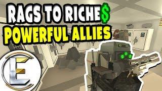 Powerful Allies | Unturned Roleplay Rags to Riches Reboot #10 - Building Up Resources For A Raid