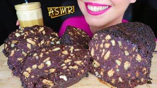 MOSAIC CHOCOLATE CAKE  (CHOCOLATE SALAMI) & FRAPPE ICED COFFEE | ASMR Mukbang | Real Eating Sounds