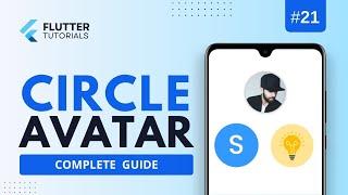 Learn Flutter Hindi & Urdu |  Flutter CircleAvatar widget - Easiest way to create circular image