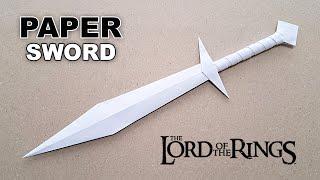 DIY - HOW TO MAKE A SWORD FROM A4 PAPER | STING - ( LORD OF THE RINGS ! )