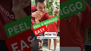 How to peel a manggo and eat it #challenge #food #easychallenges #challengetime #manggo #all