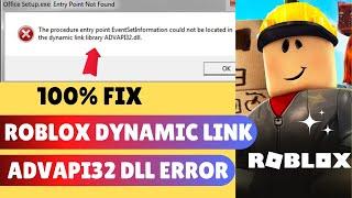 Roblox advapi32.dll error FIXED