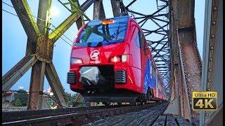 Old and rusty rail bridges in Serbia - Trains on bridges [4K]