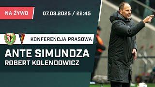 Ante Simundza i Robert Kolendowicz po meczu Śląsk Wrocław - Pogoń Szczecin (konferencja prasowa)