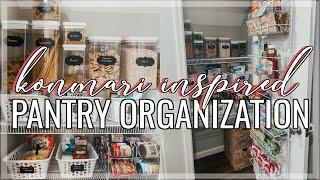 SMALL PANTRY ORGANIZATION | KONMARI INSPIRED CLEAN AND DECLUTTER WITH ME | PANTRY ORGANIZATION TIPS