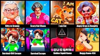 Роблокс Игра в Кальмара,I am Cat,Kitty vs Granny,Scary Cat Chaos Unleashed,Survival 456 Escap