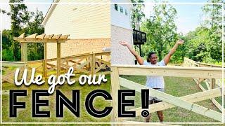WE GOT A FENCE! | My Custom Secret Garden - ish Pergola & More | House to Home Update