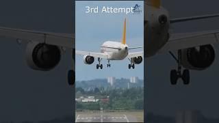 Airbus A320 Takes 3 ATTEMPTS to Land ️Birmingham Airport #shorts #aviation #airplane #pilot #plane