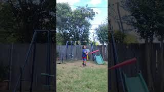 Backyard batting practice