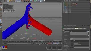 Уроки Cinema 4D: CINEMA 4D  RealFlow красим в разные цвета