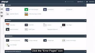 How to create custom error pages in cPanel?