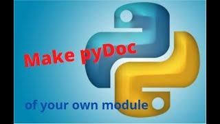 PyDoc of your own program